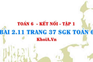 Bài 2.11 trang 37 SGK Toán 6 tập 1 Kết nối tri thức